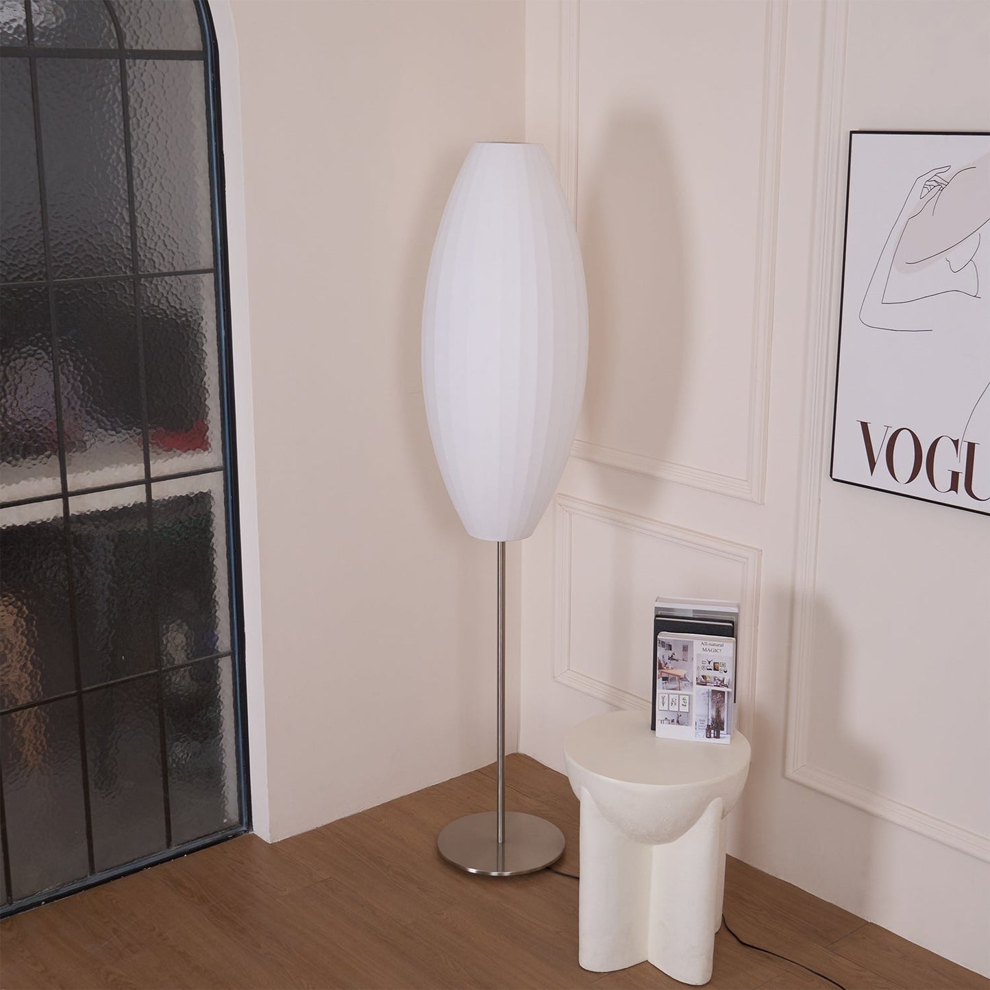 Nelson Floor Lamp - Elegant LED Indoor Lighting, Chrome Finish
