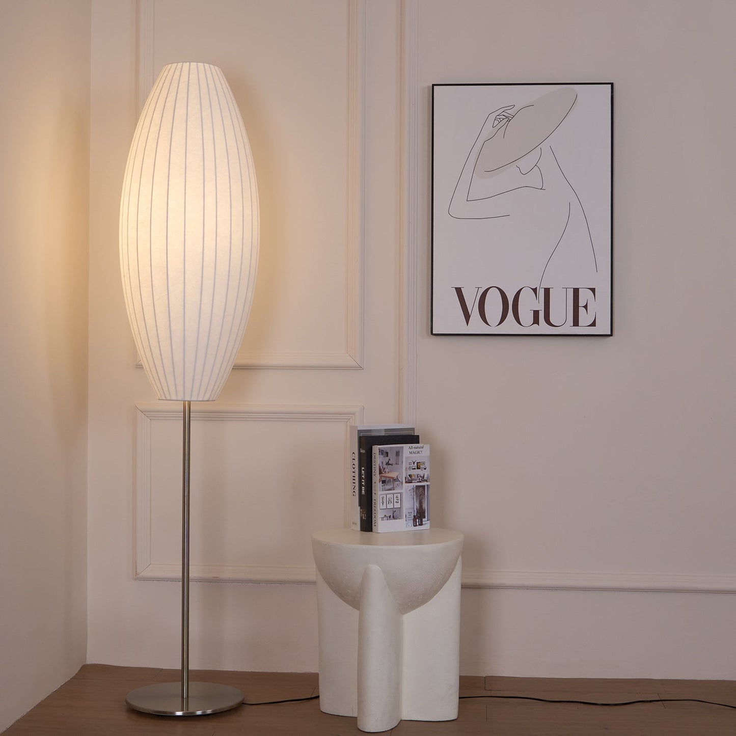 Nelson Floor Lamp - Elegant LED Indoor Lighting, Chrome Finish