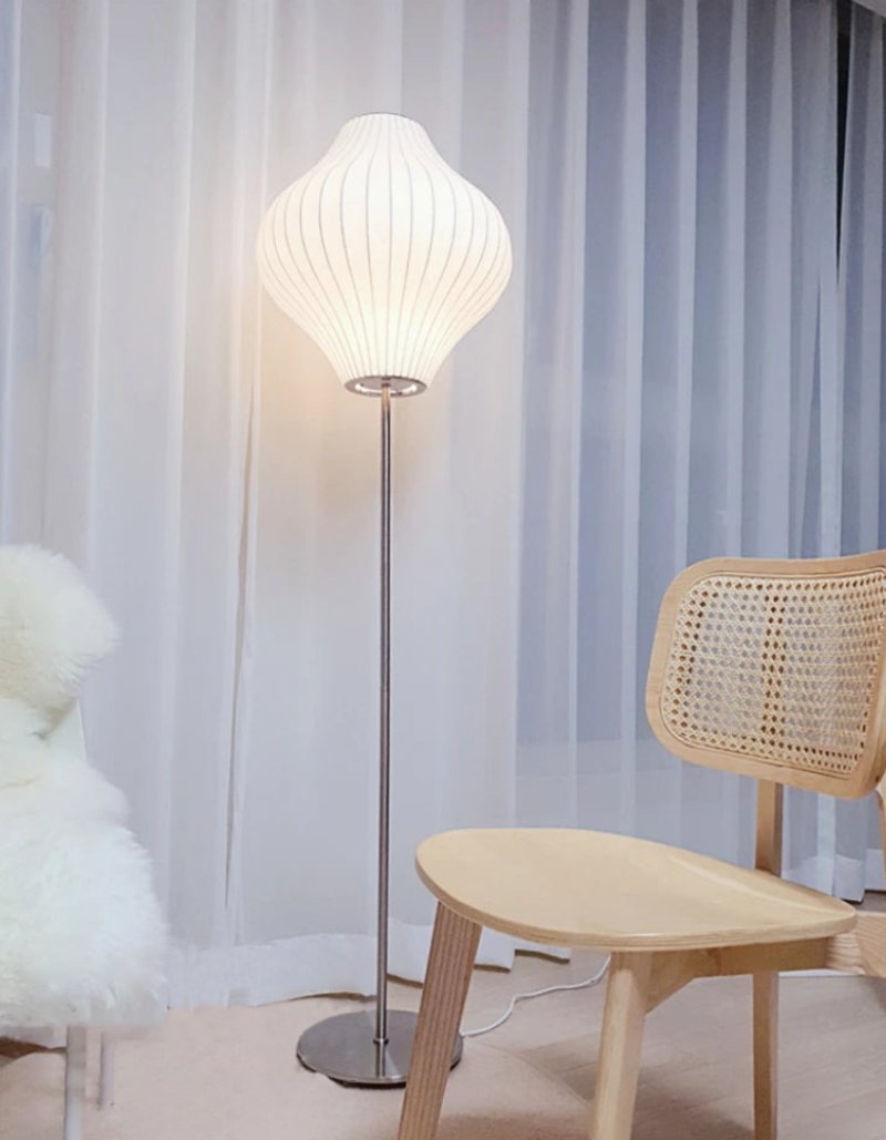 Nelson Floor Lamp - Elegant LED Indoor Lighting, Chrome Finish