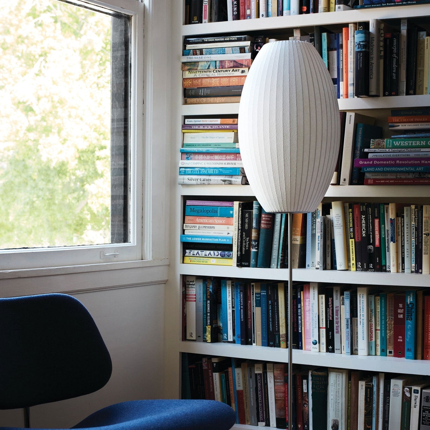 Nelson Floor Lamp - Elegant LED Indoor Lighting, Chrome Finish