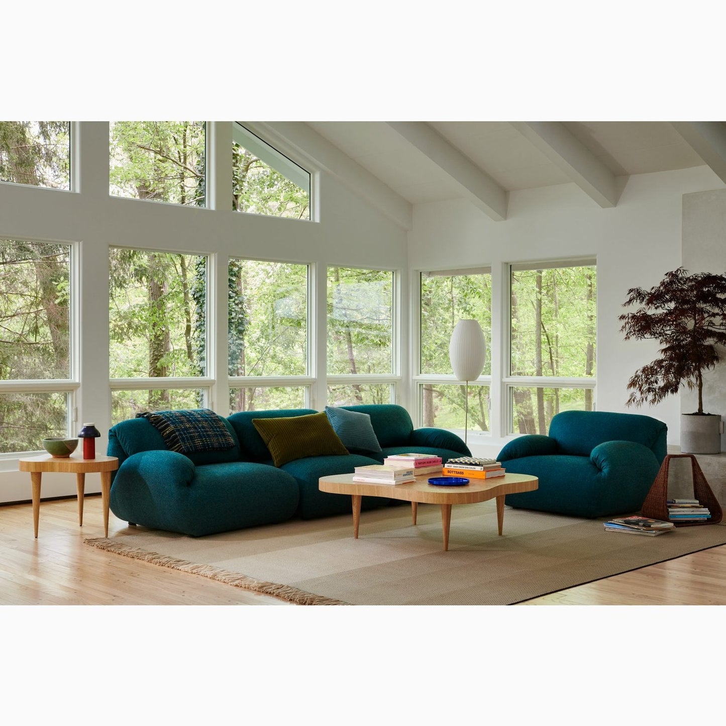 Nelson Floor Lamp - Elegant LED Indoor Lighting, Chrome Finish