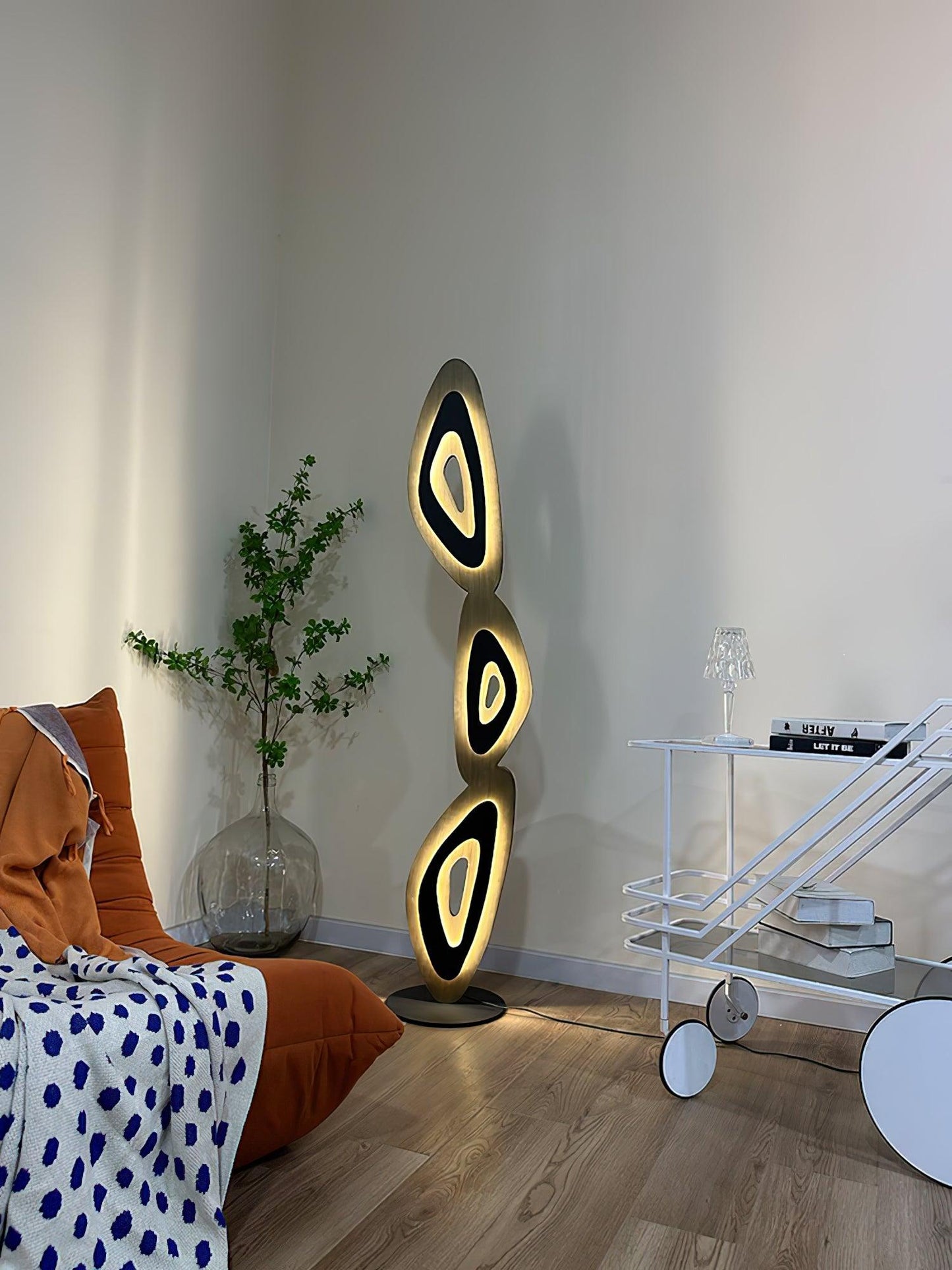 Nevis Floor Lamp - Modern LED Design with Black Shade