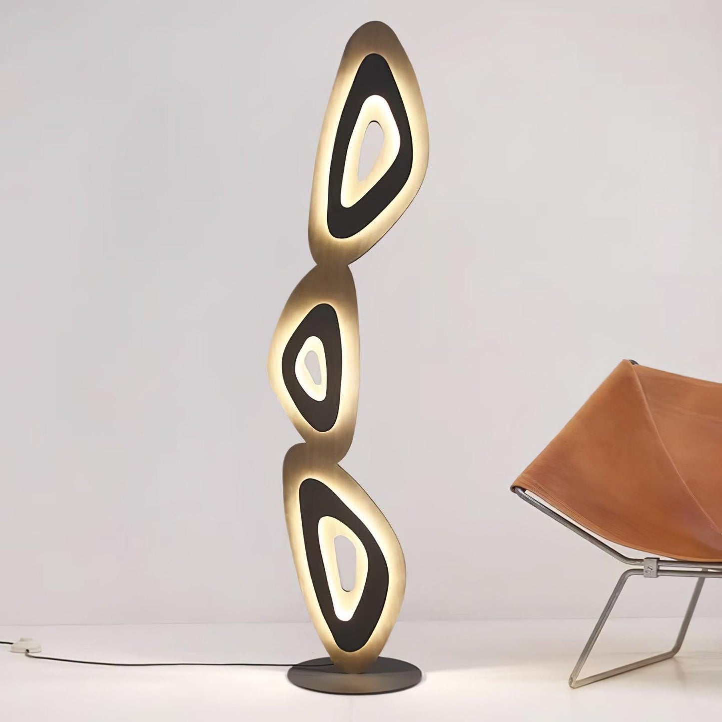 Nevis Floor Lamp - Modern LED Design with Black Shade