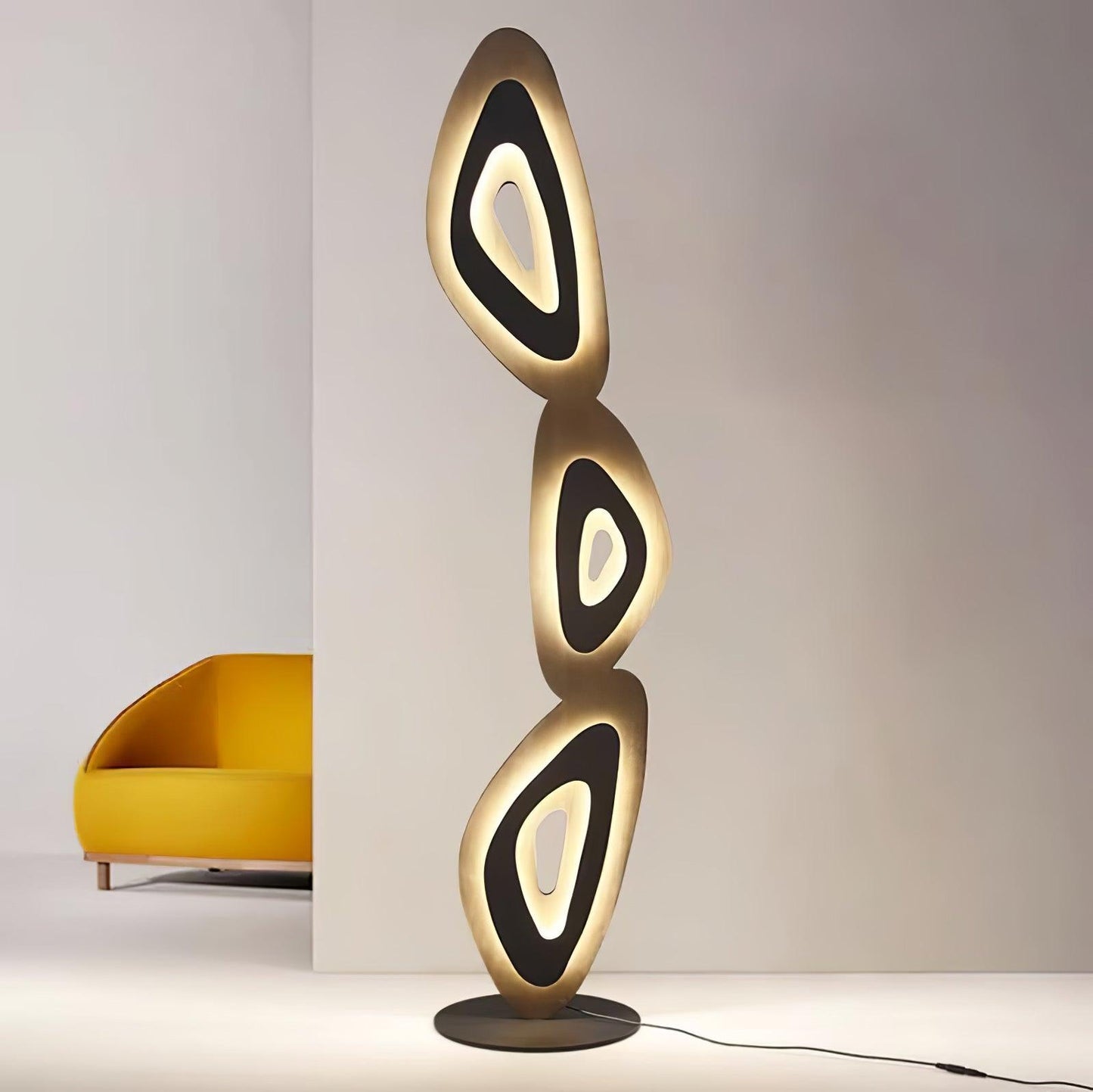 Nevis Floor Lamp - Modern LED Design with Black Shade