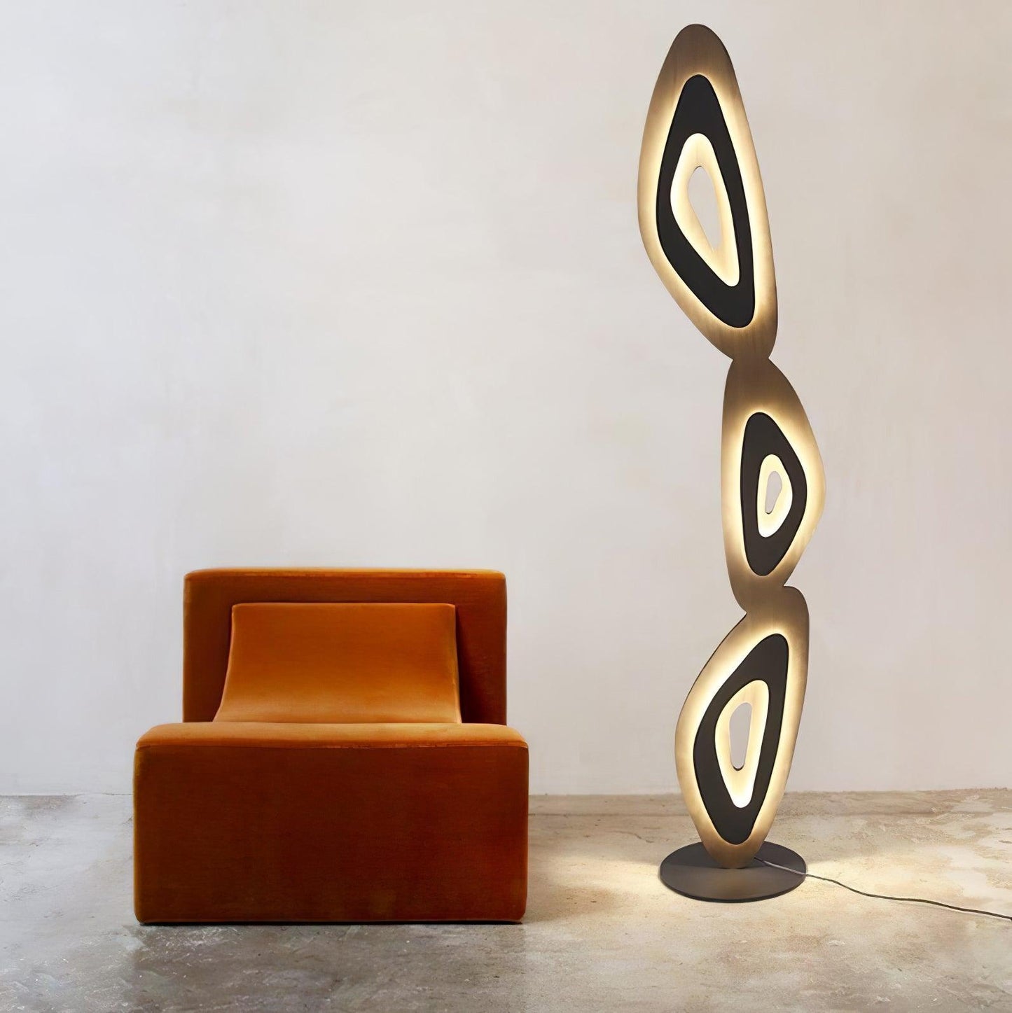 Nevis Floor Lamp - Modern LED Design with Black Shade