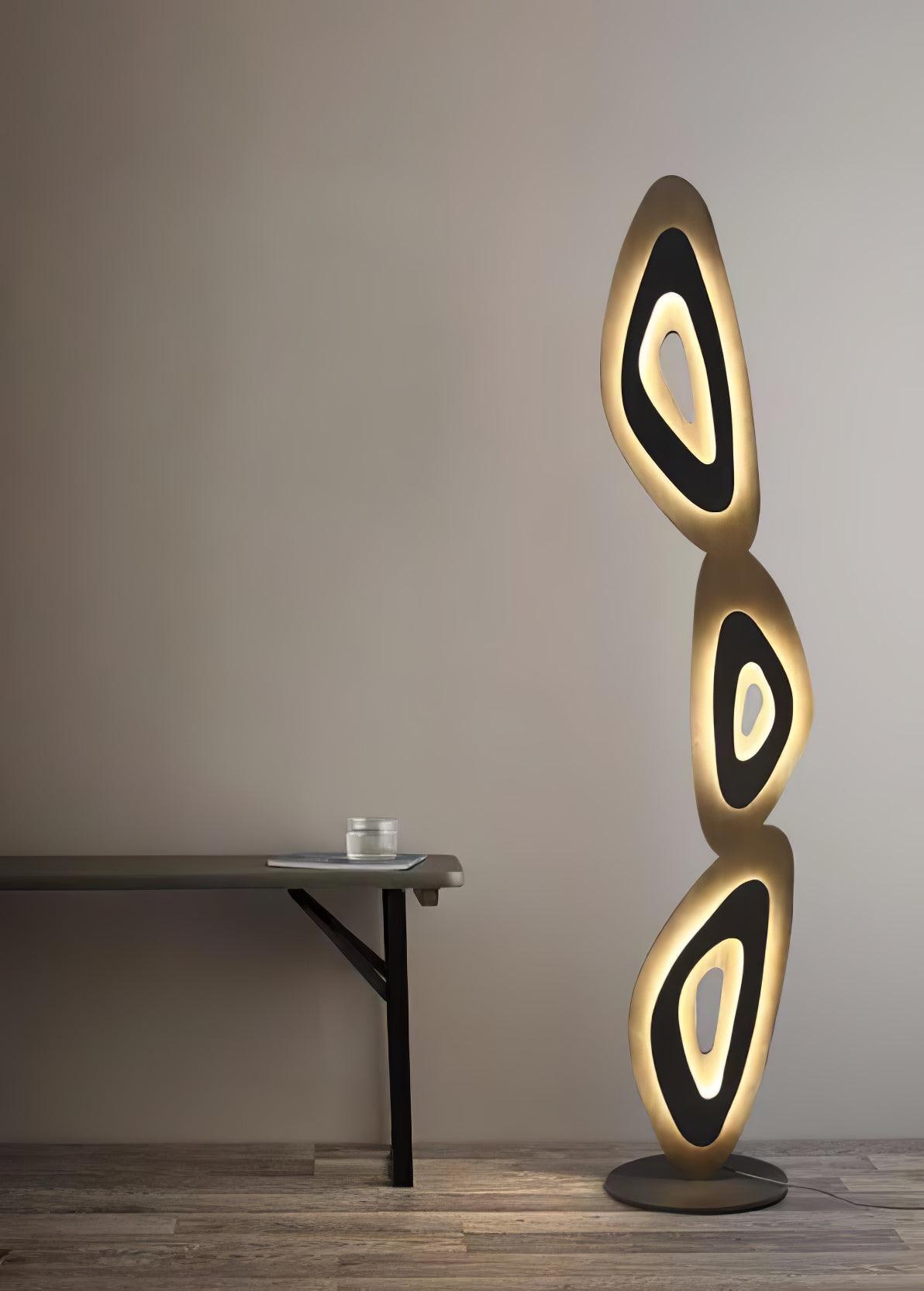 Nevis Floor Lamp - Modern LED Design with Black Shade