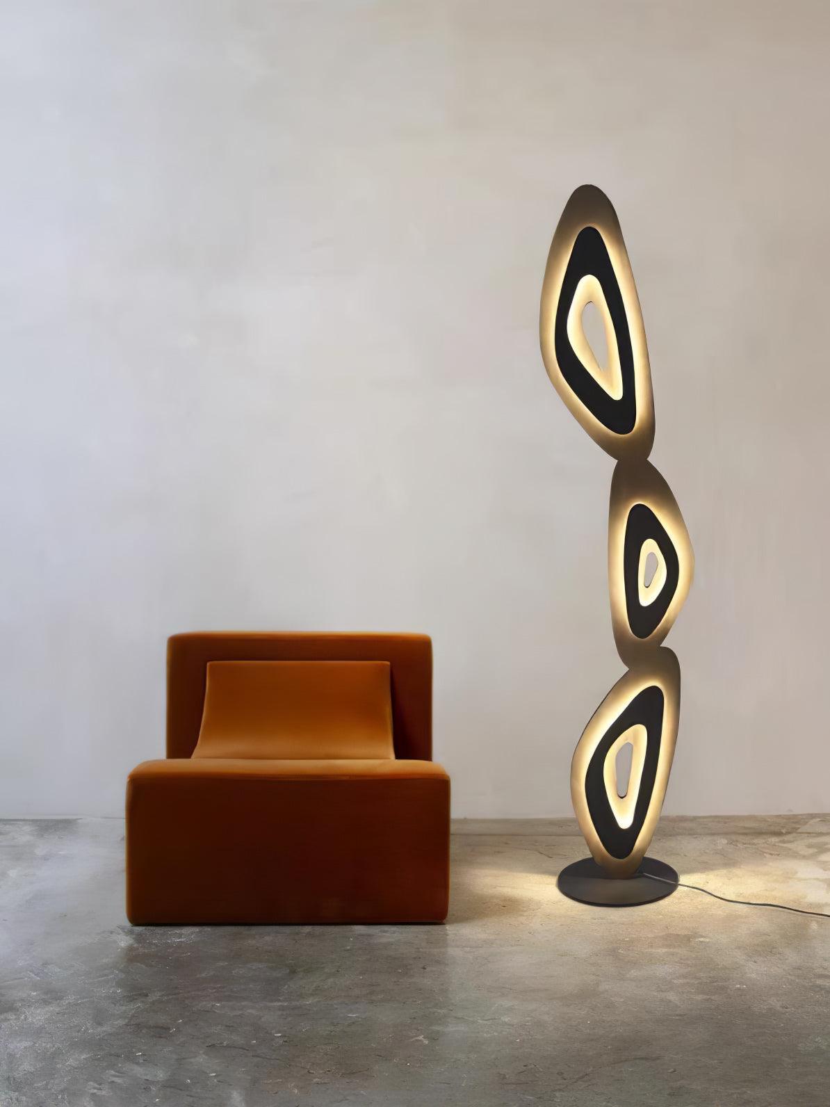 Nevis Floor Lamp - Modern LED Design with Black Shade