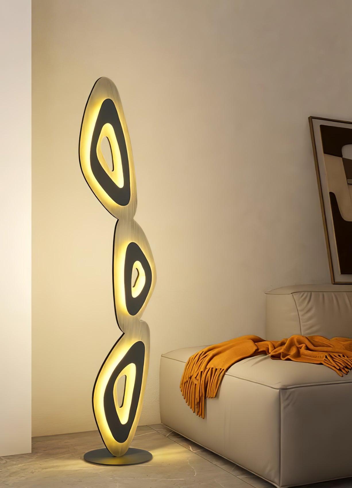 Nevis Floor Lamp - Modern LED Design with Black Shade