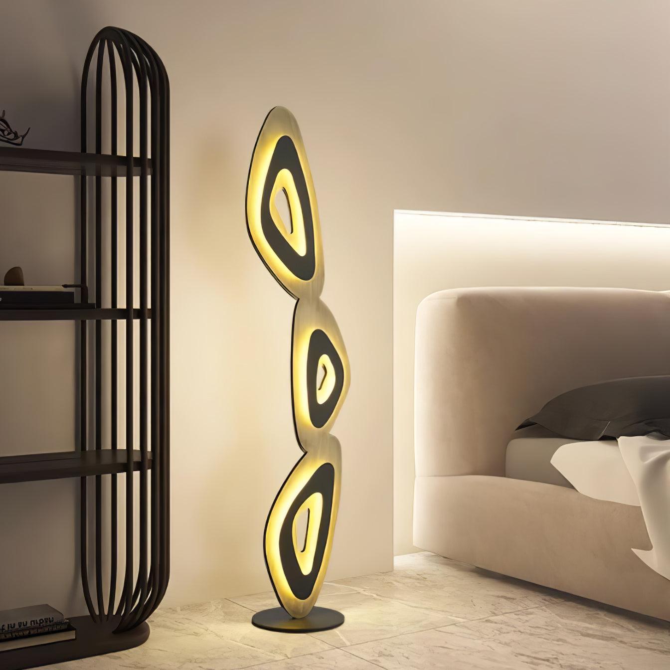 Nevis Floor Lamp - Modern LED Design with Black Shade