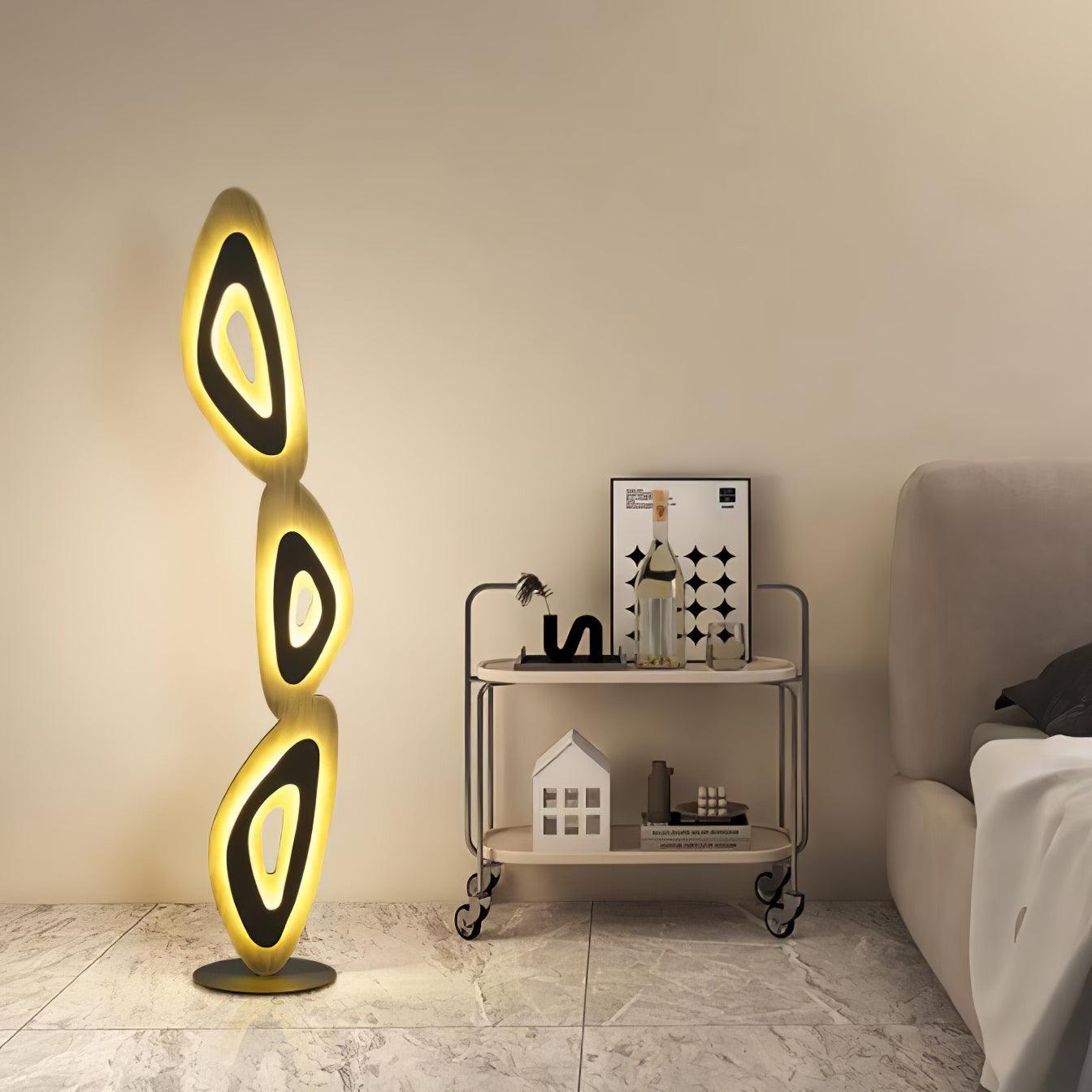 Nevis Floor Lamp - Modern LED Design with Black Shade