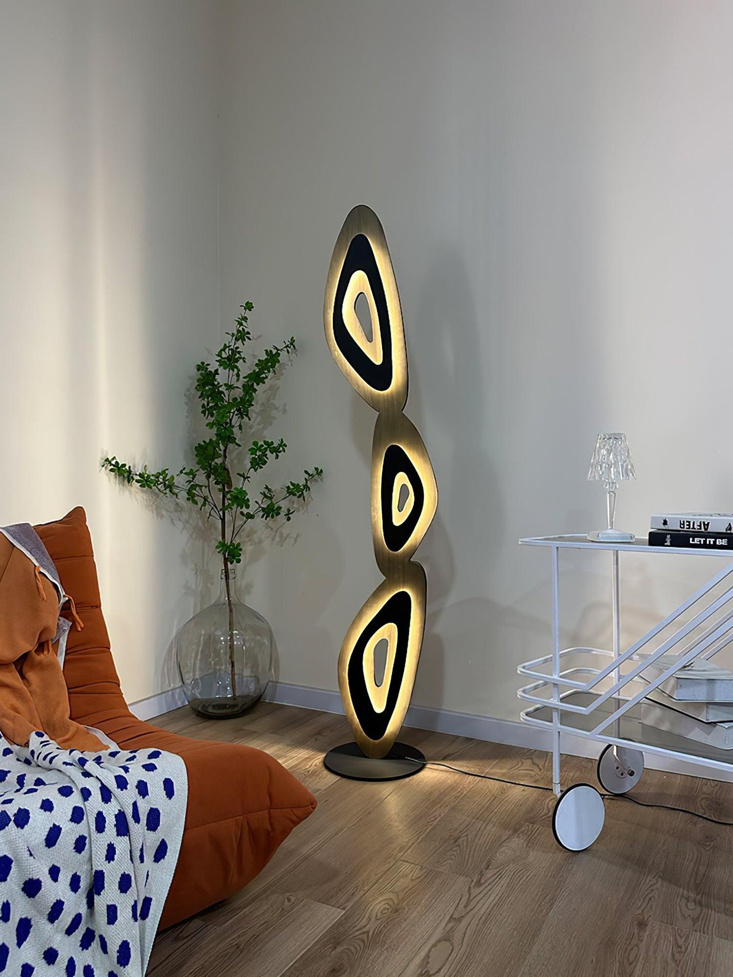 Nevis Floor Lamp - Modern LED Design with Black Shade