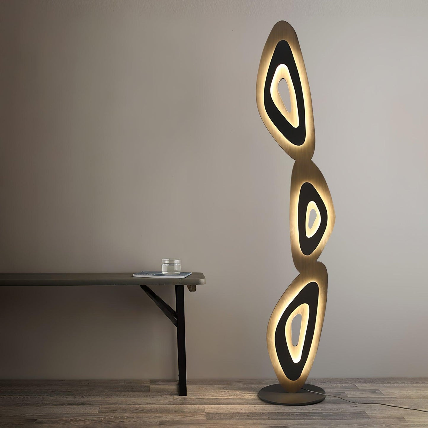 Nevis Floor Lamp - Modern LED Design with Black Shade