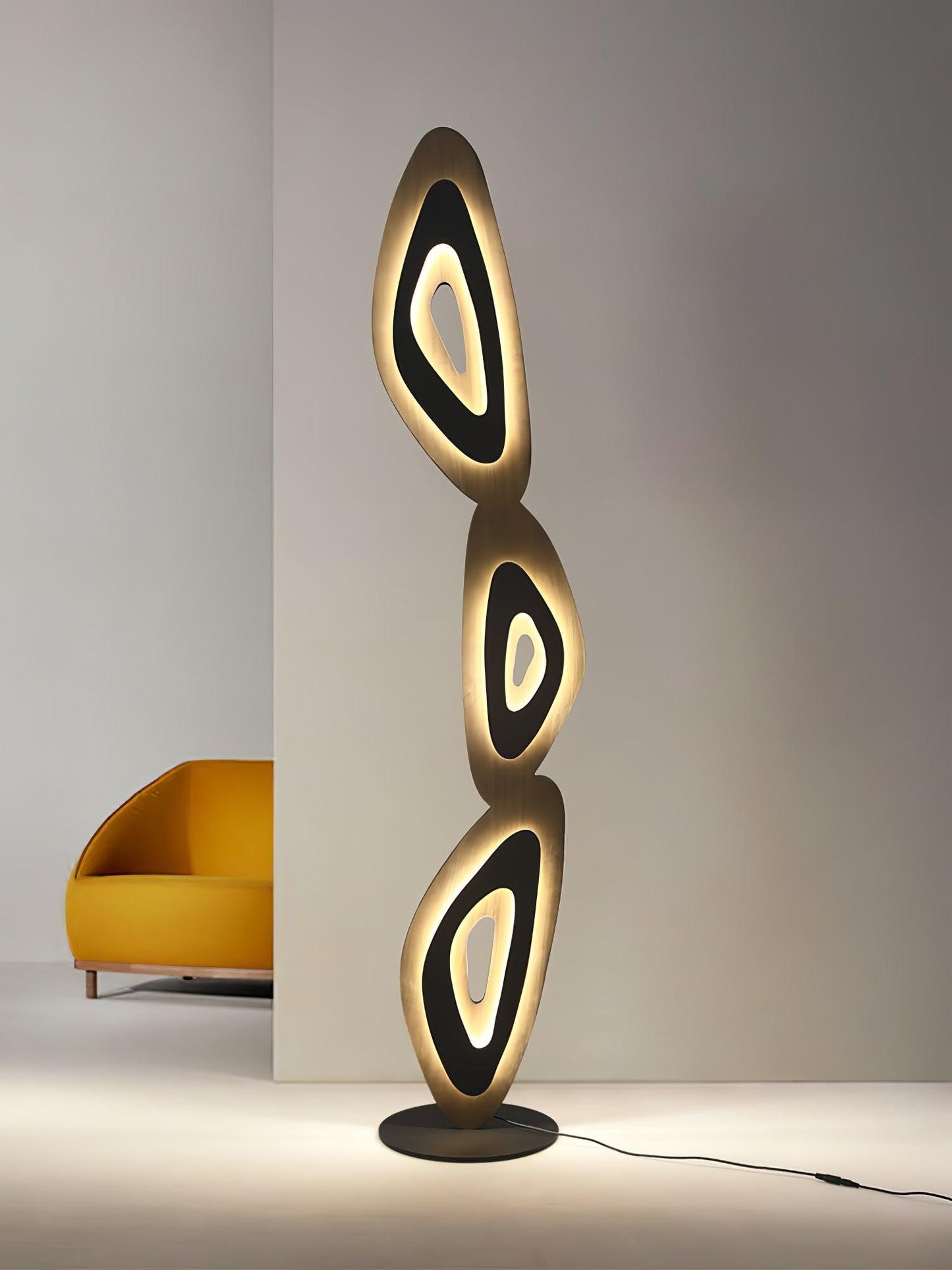 Nevis Floor Lamp - Modern LED Design with Black Shade