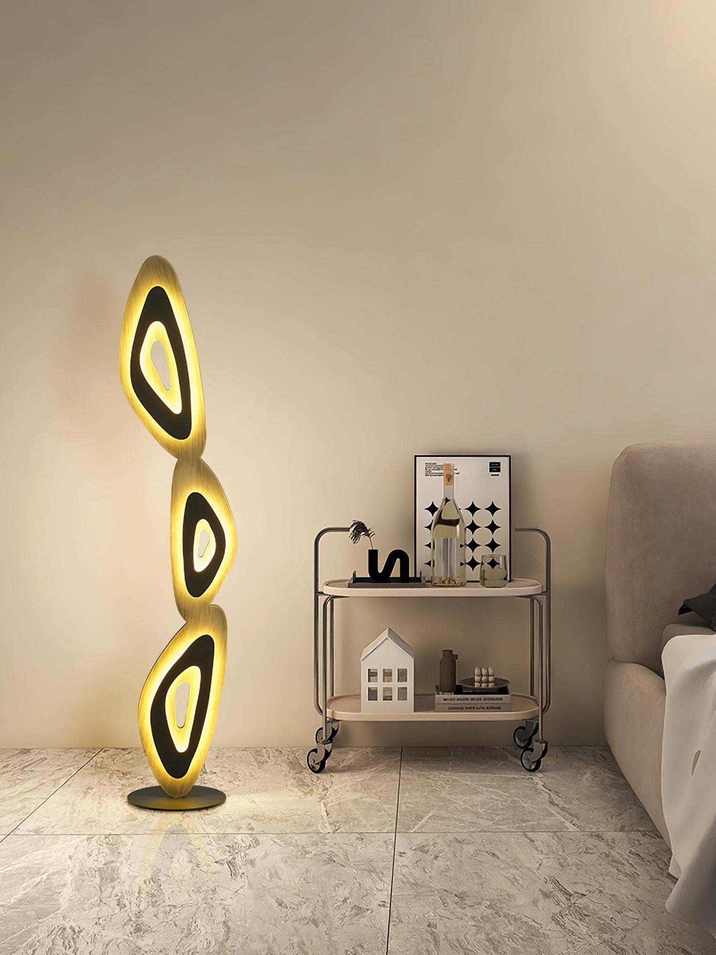 Nevis Floor Lamp - Modern LED Design with Black Shade