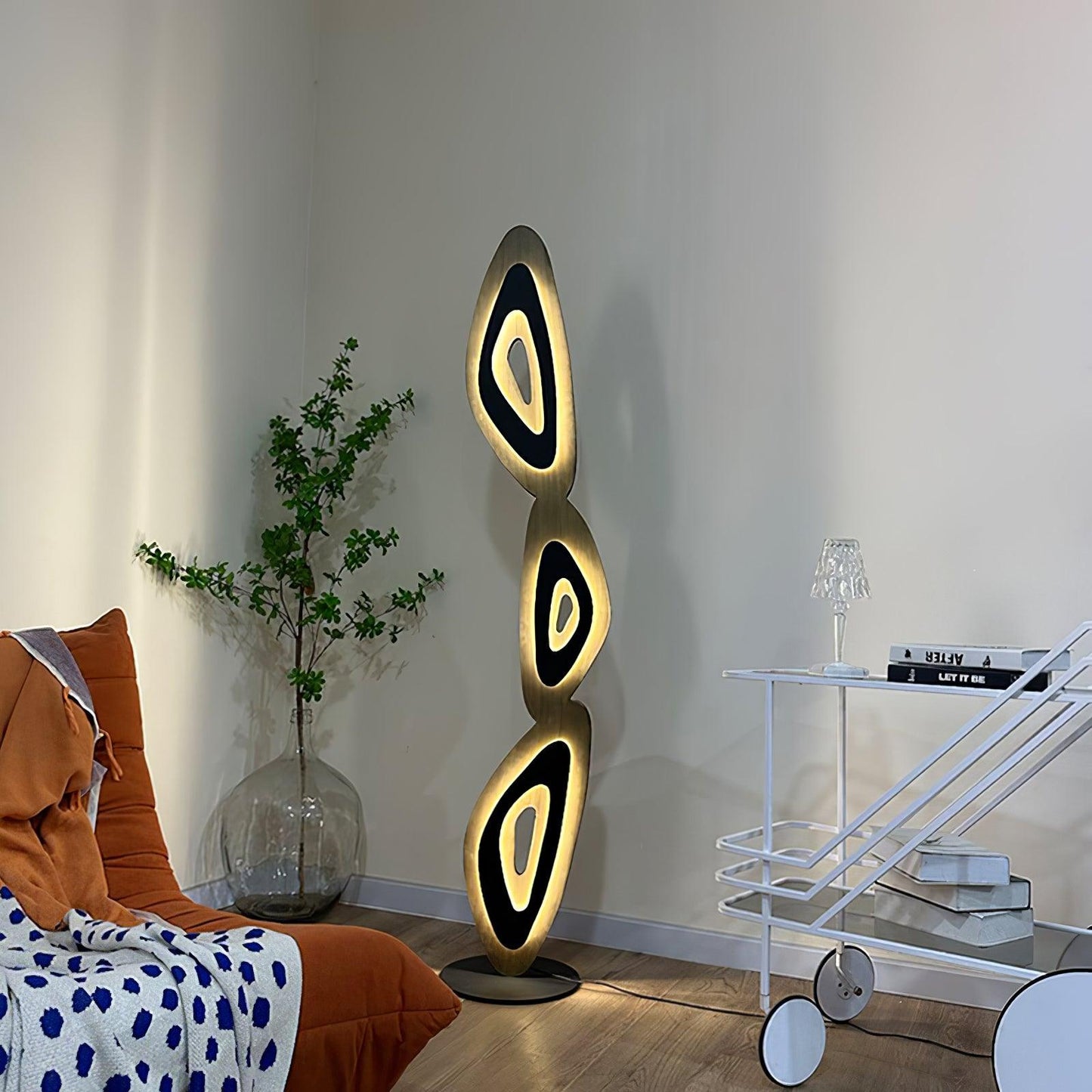 Nevis Floor Lamp - Modern LED Design with Black Shade