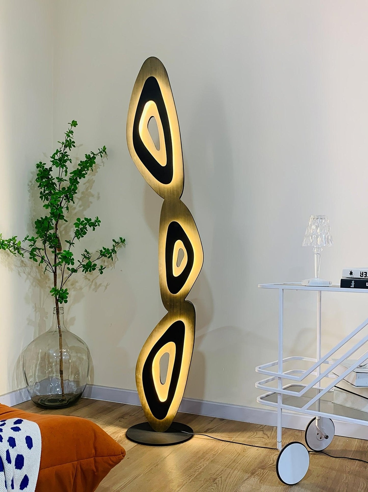 Nevis Floor Lamp - Modern LED Design with Black Shade
