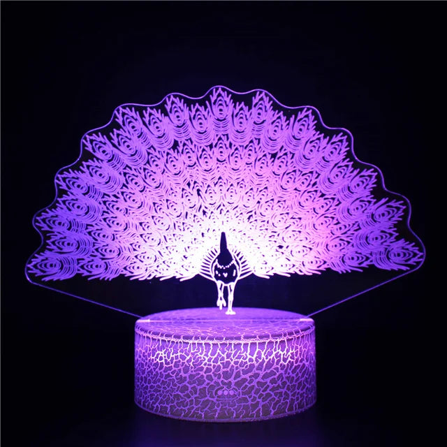 MagicColor - Peacock Dream Night Light LED 3D Lamp