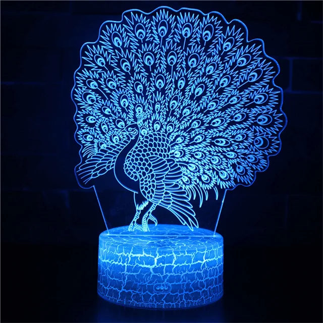 MagicColor - Peacock Dream Night Light LED 3D Lamp