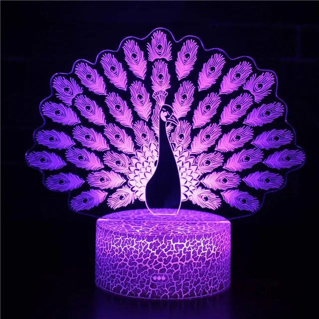 MagicColor - Peacock Dream Night Light LED 3D Lamp