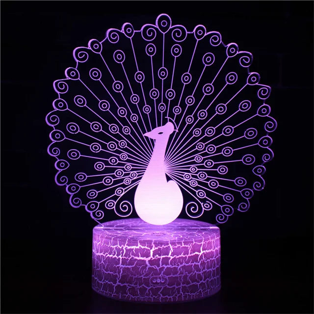MagicColor - Peacock Dream Night Light LED 3D Lamp