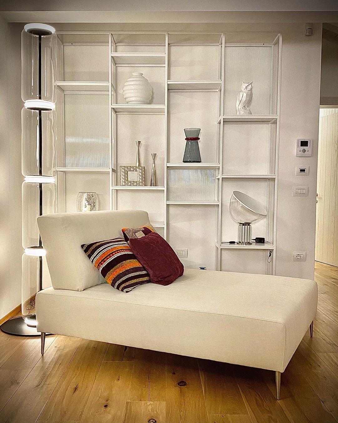 Bamboo Glass Floor Lamp with Integrated LED Light, Stylish Design