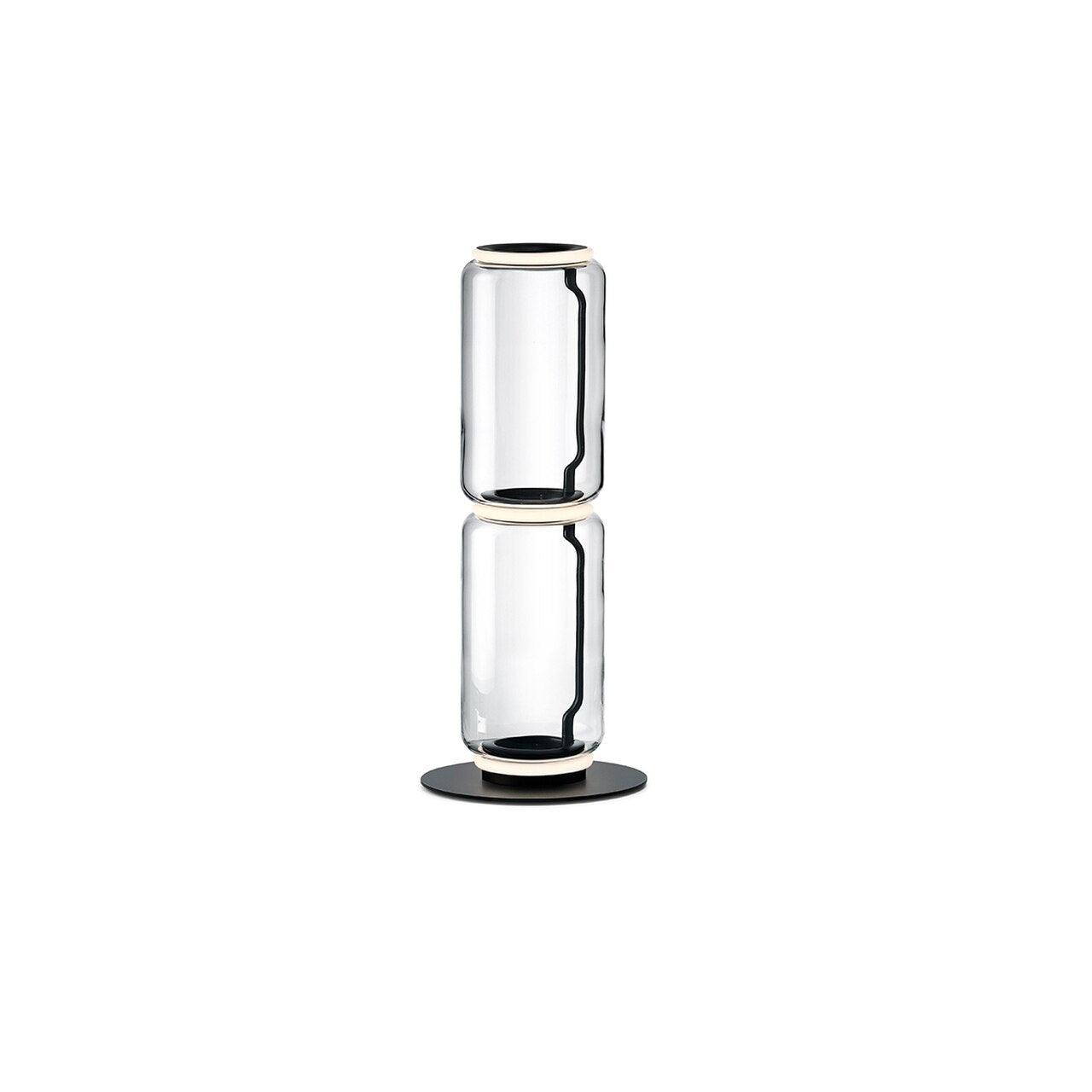 Bamboo Glass Floor Lamp with Integrated LED Light, Stylish Design