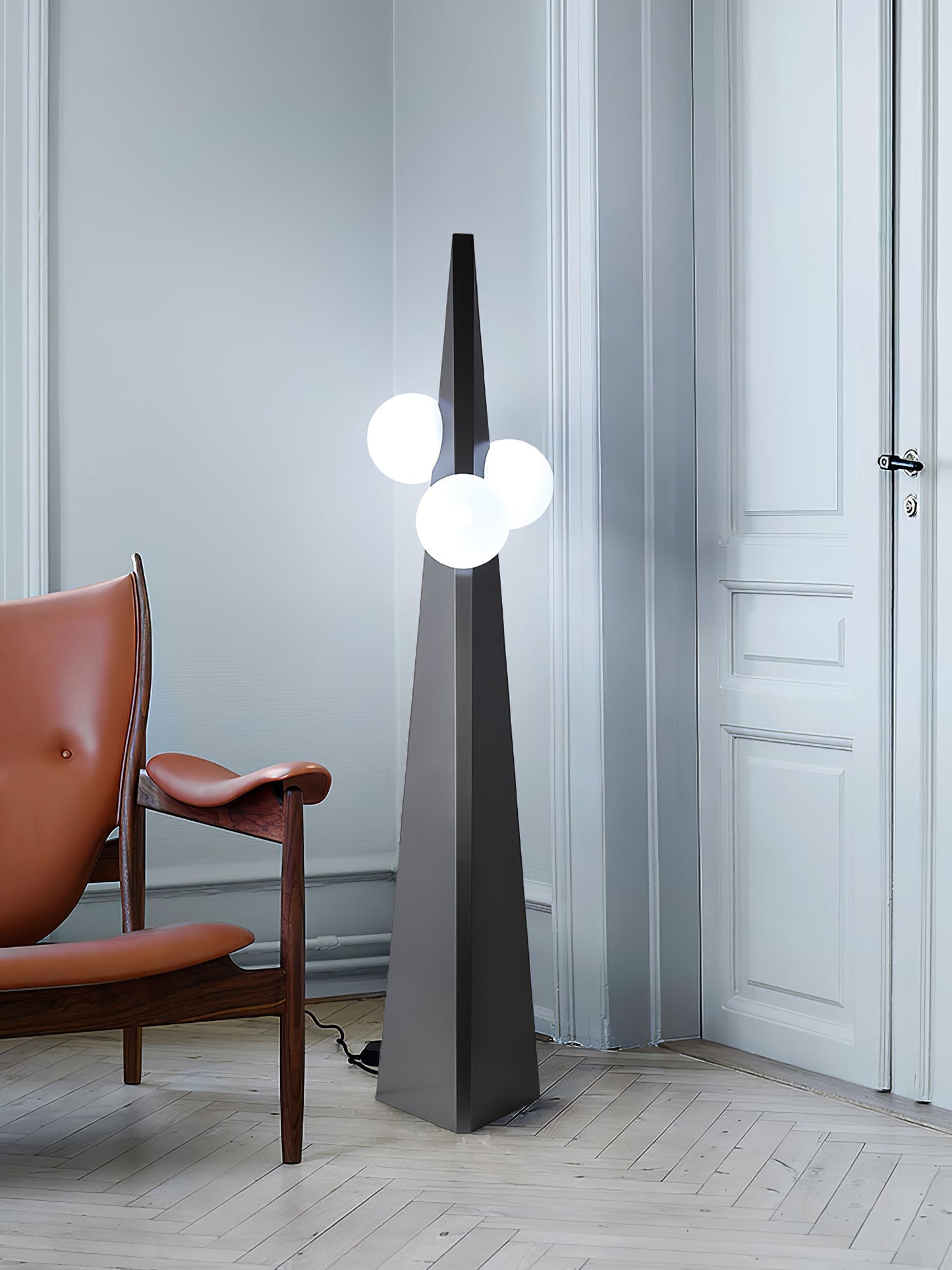 Noir Roy Floor Lamp - Modern LED Steel Design - Indoor Use