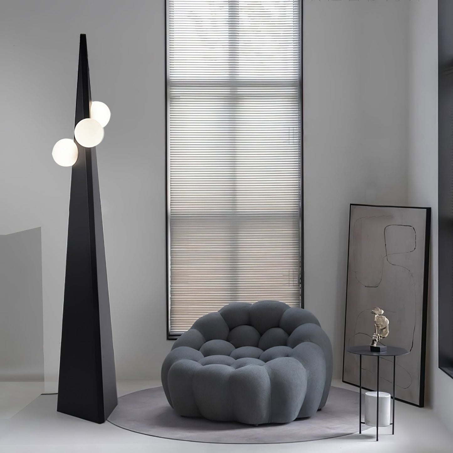 Noir Roy Floor Lamp - Modern LED Steel Design - Indoor Use