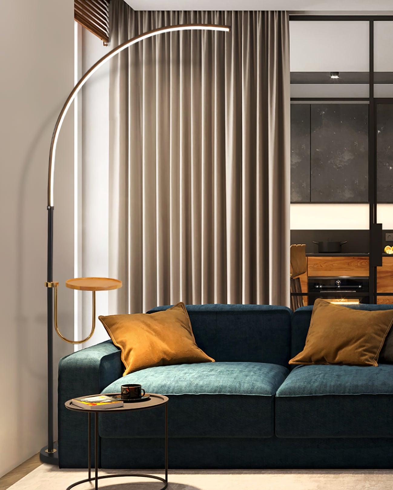 Nordic Arc Floor Lamp - Curved LED Design for Home Lighting