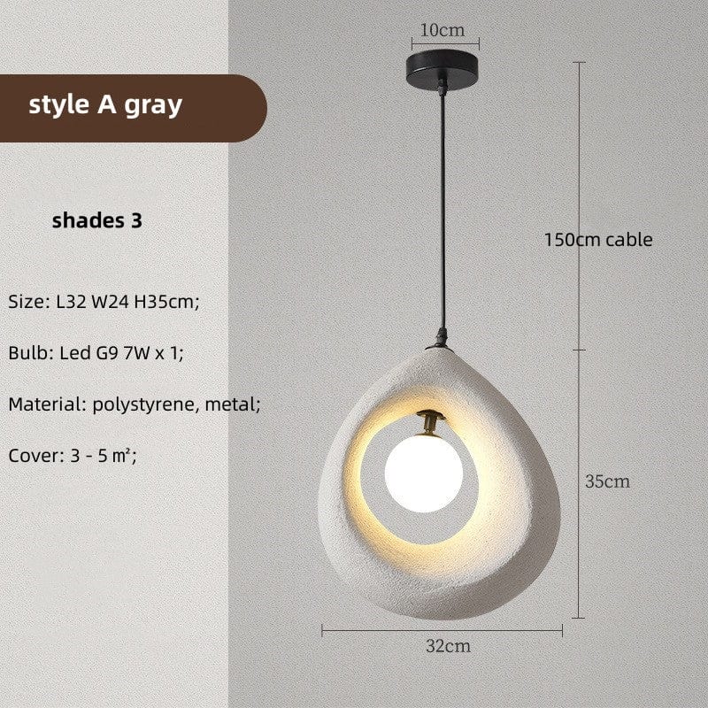 Wabi Sabi Circular Luxury Pendant Light - LED Modern Design