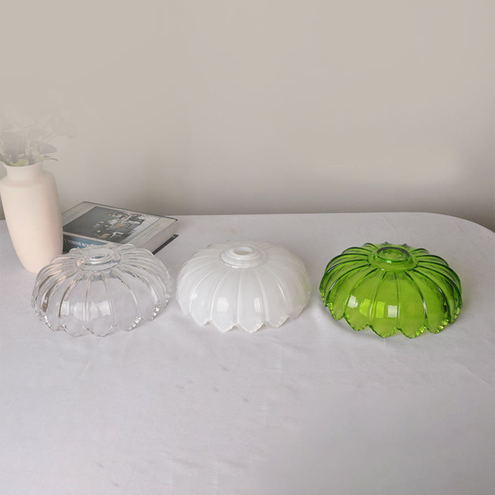 Vintage Glazed Floral Hanging Lamp - Elegant Glass Pendant