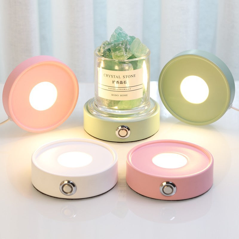 Modern Round USB Rechargeable LED Mood Light Table Lamp