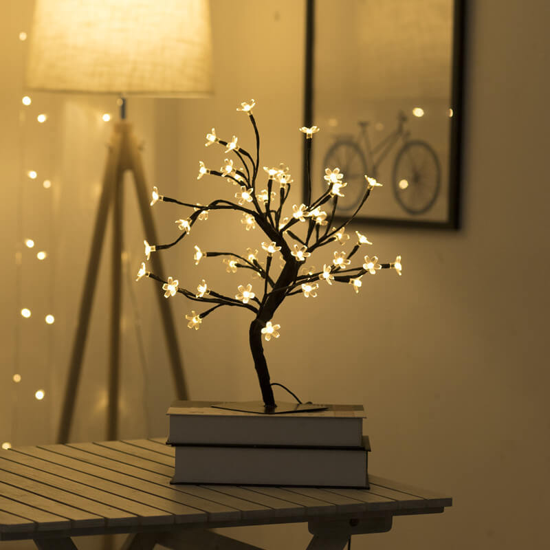 48 Blossom Cherry Blossom Tree Light USB LED Table Lamp