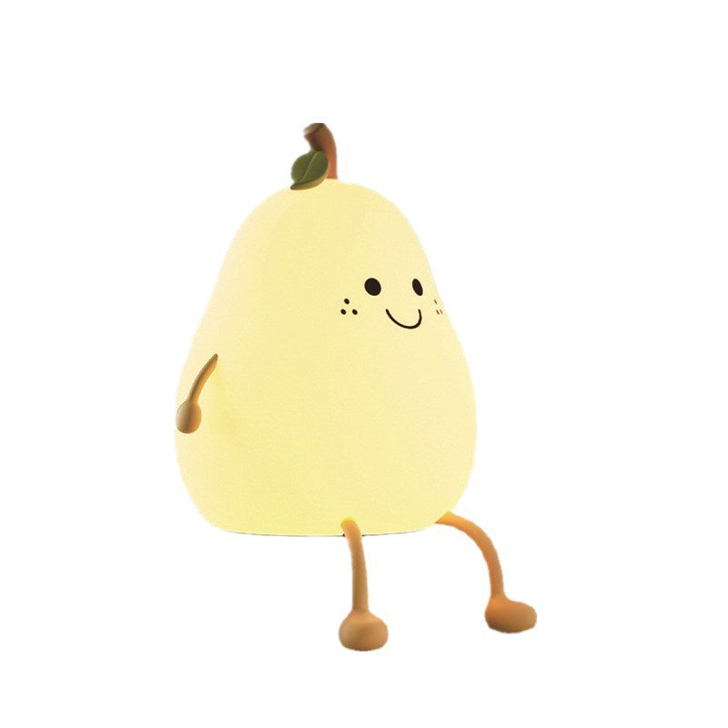 Kreatives Obst Pear Silicone LED Night Light USB Table Lamp