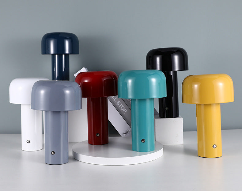 Italian Inspired Mushroom Cordless Table Lamp – Sleek & Modern LED Lighting