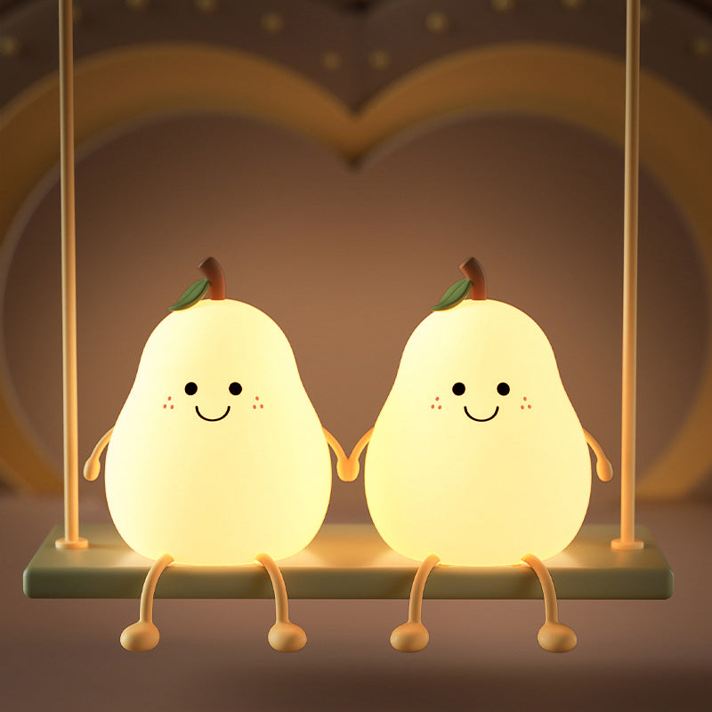 Kreatives Obst Pear Silicone LED Night Light USB Table Lamp