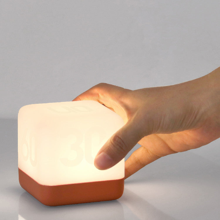 Modern Magic Cube Timer Night Light USB Rechargeable LED Lamp
