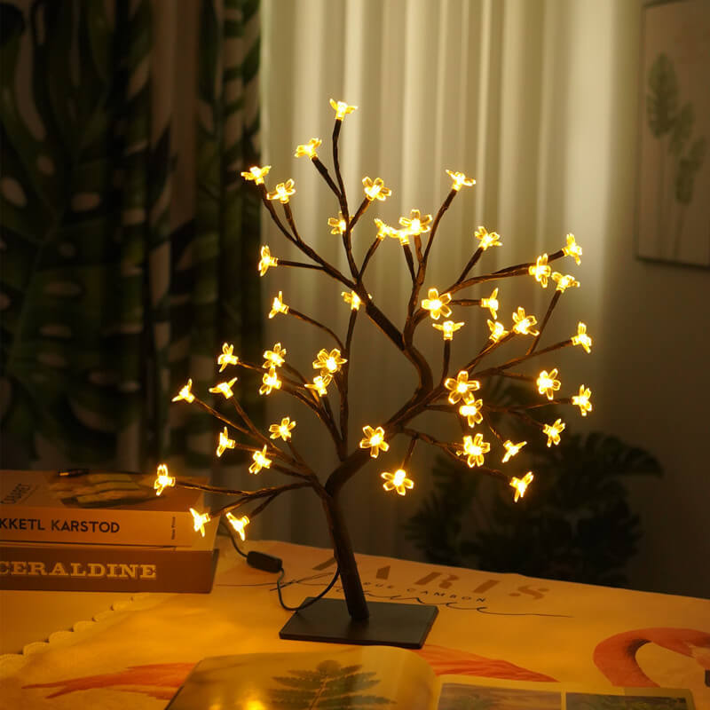 48 Blossom Cherry Blossom Tree Light USB LED Table Lamp