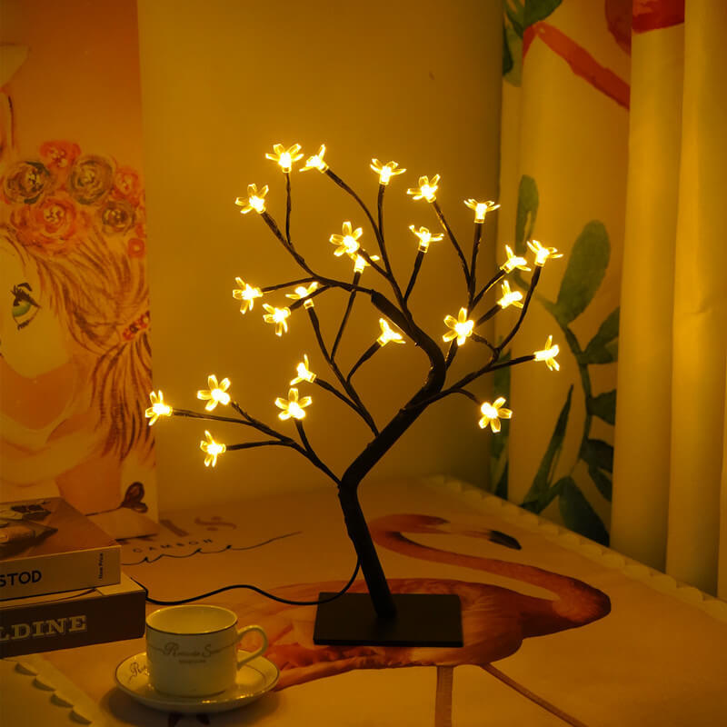 48 Blossom Cherry Blossom Tree Light USB LED Table Lamp