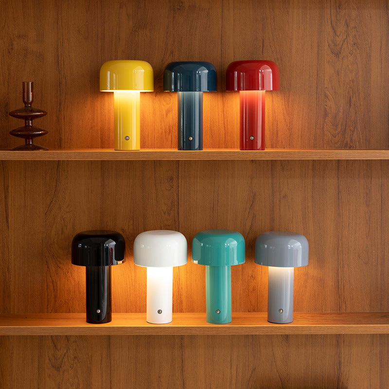 Italian Inspired Mushroom Cordless Table Lamp – Sleek & Modern LED Lighting