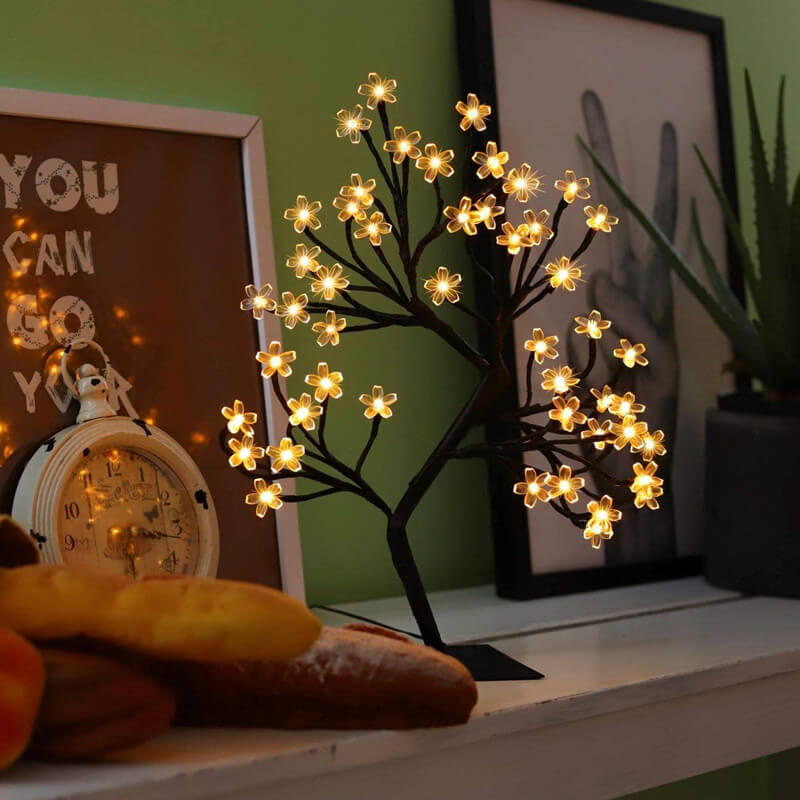 48 Blossom Cherry Blossom Tree Light USB LED Table Lamp