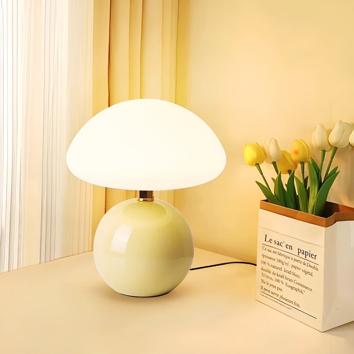 Lampe - Cozy Mushroom Table Lamp with LED Light