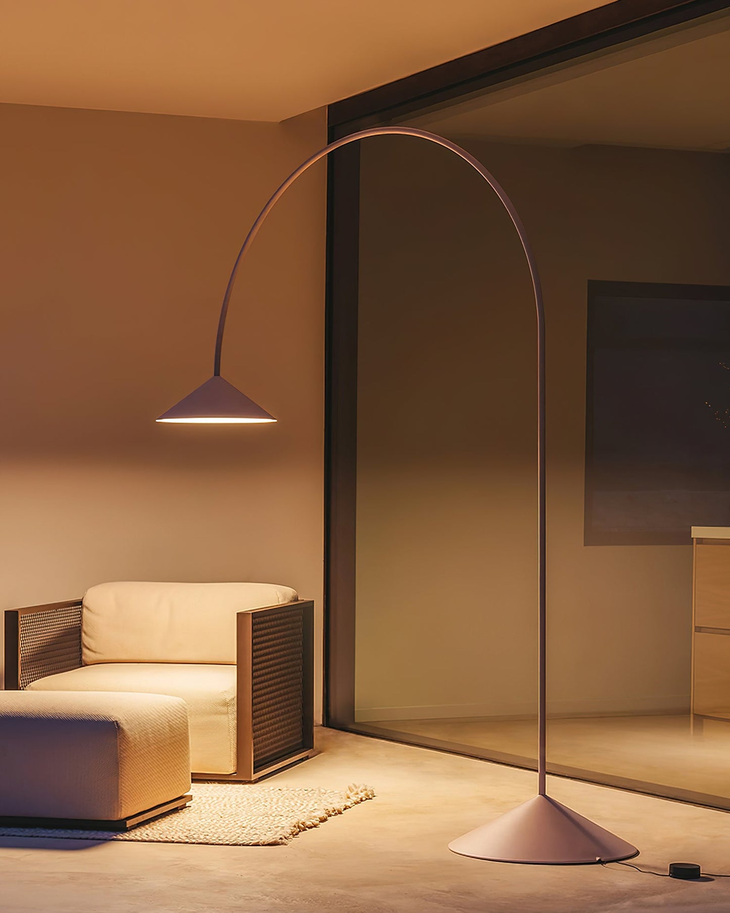 Arc Out Floor Lamp with LED Light - Modern Indoor Lighting