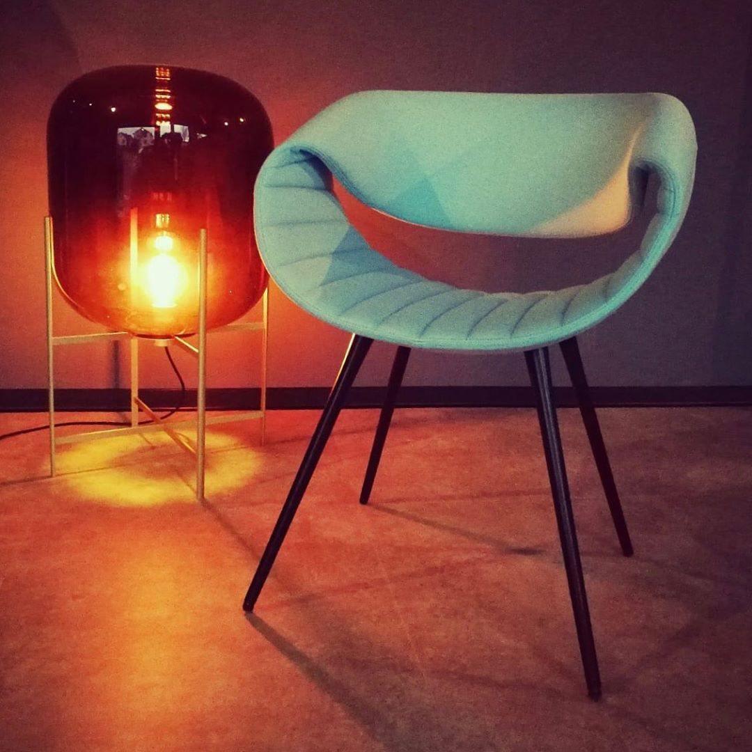 Oda Floor Lamp with Hand Blown Glass, LED, Indoor Use