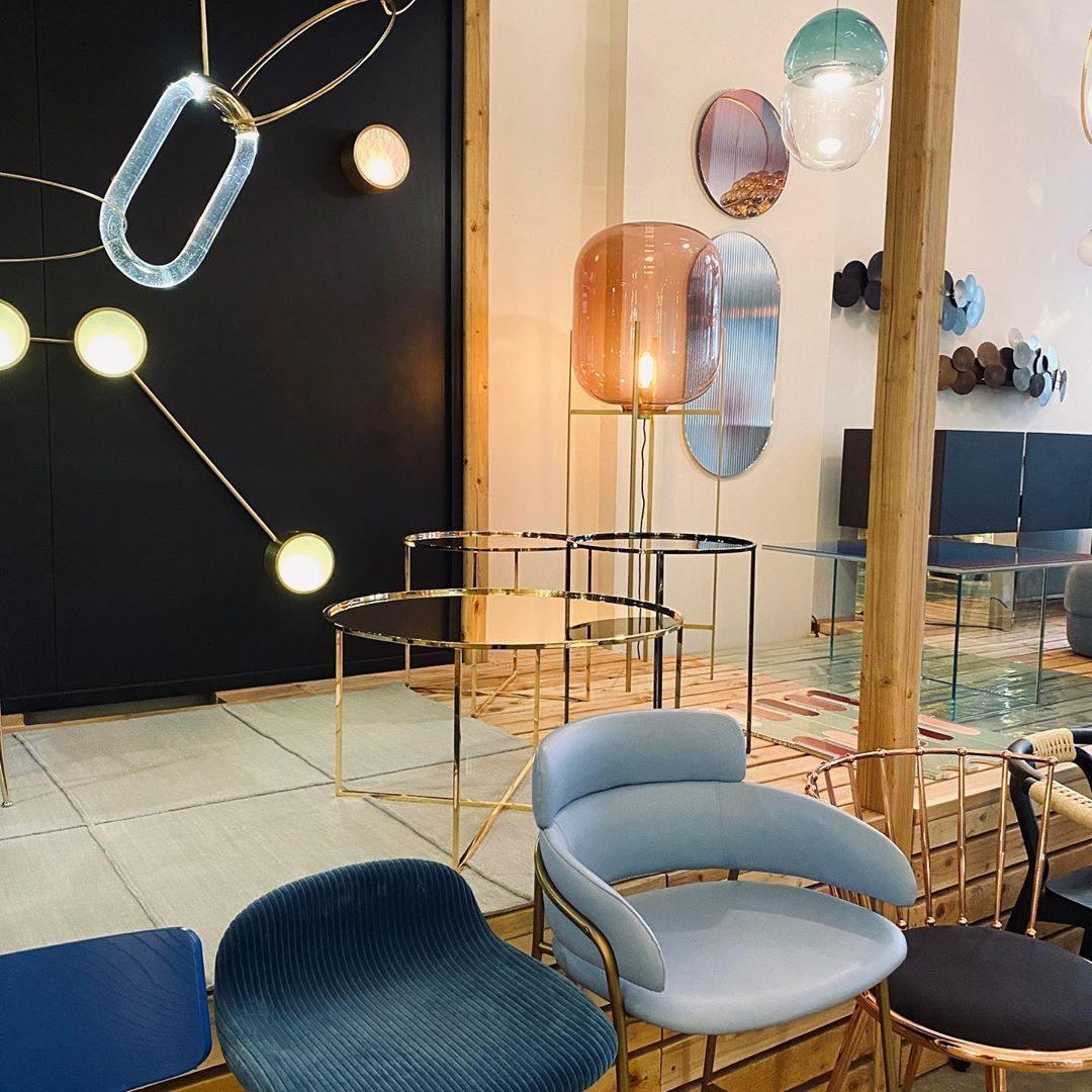 Oda Floor Lamp with Hand Blown Glass, LED, Indoor Use
