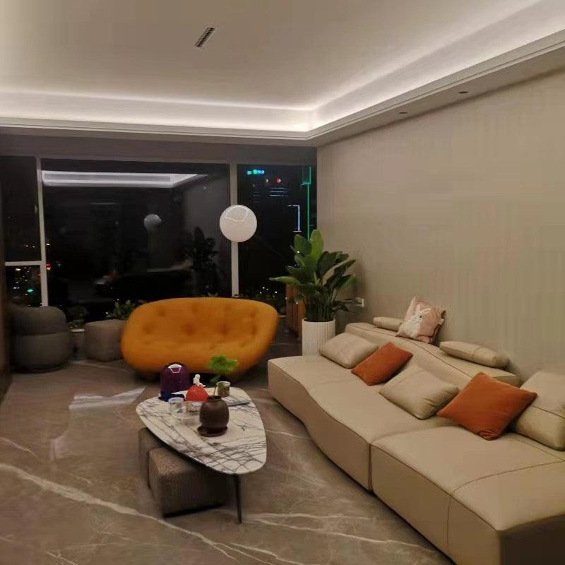 Opal Arc Floor Lamp with LED, Black Metal, Indoor Use