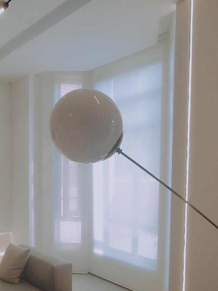 Opal Arc Floor Lamp with LED, Black Metal, Indoor Use