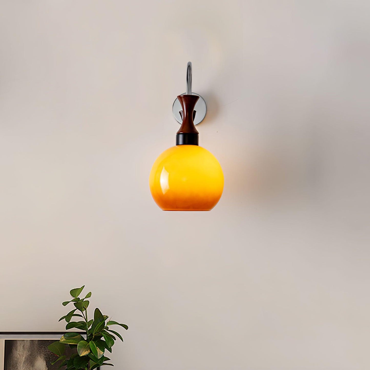 Orbique Wall Sconce LED Light Fixture - Modern Glass Shade