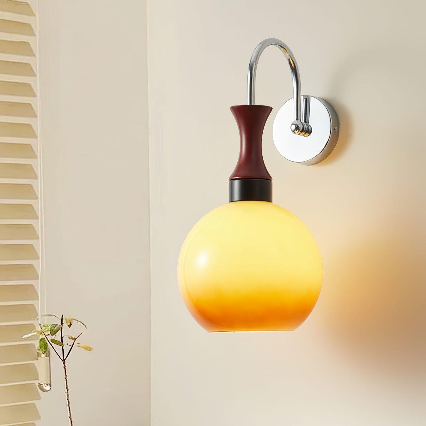 Orbique Wall Sconce LED Light Fixture - Modern Glass Shade