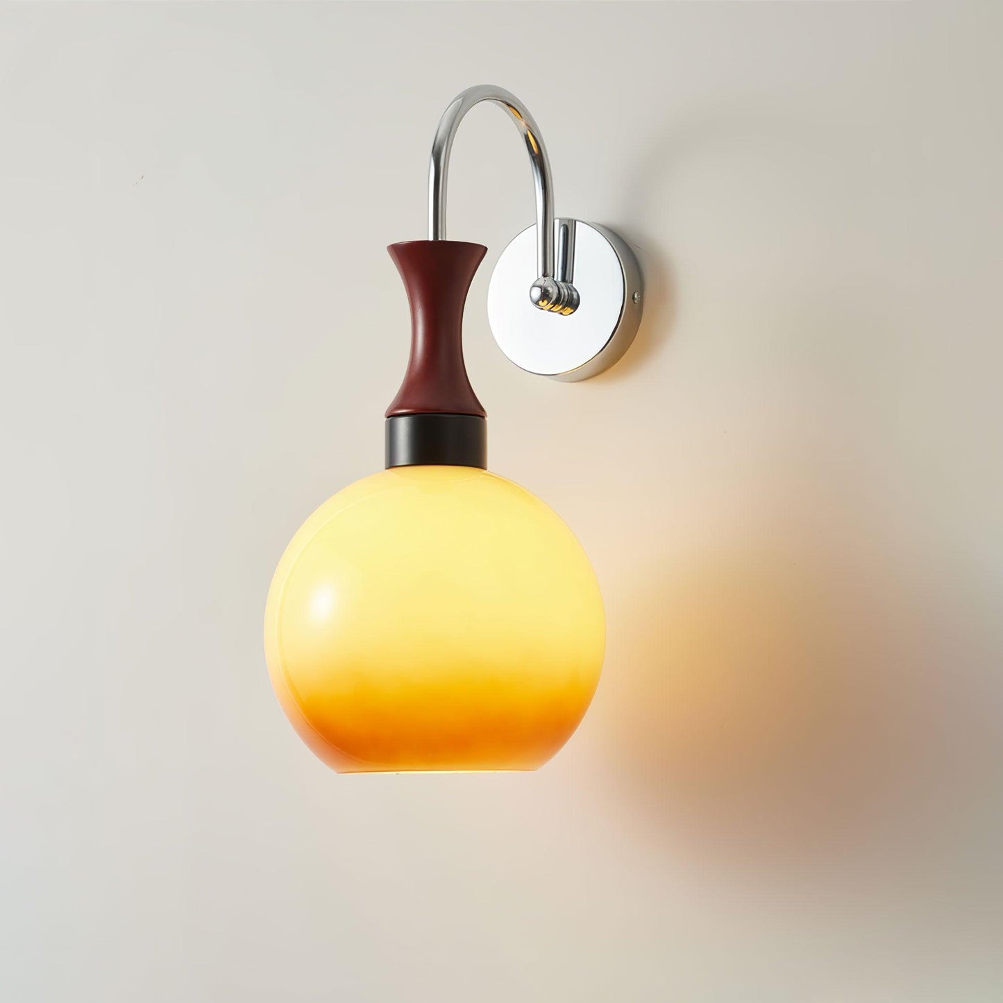 Orbique Wall Sconce LED Light Fixture - Modern Glass Shade